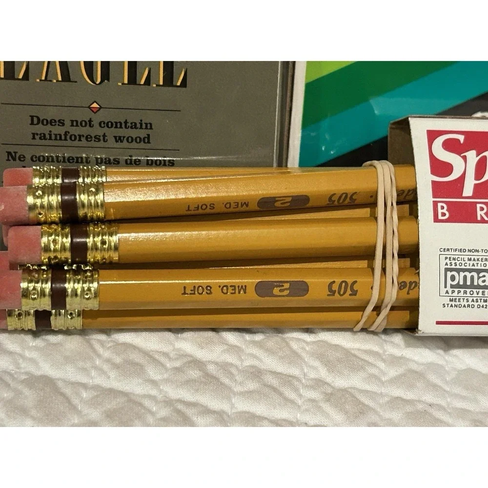 NEW‎ LOT 39 Vintage 10 Empire & 15 Eagle Sparco Pencils USA Made No2 Unsharpened